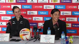 Silver Ferns v England  Press Conference [upl. by Enoved]