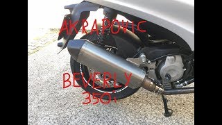 Piaggio Beverly 350 Akrapovic  Pure Sound [upl. by Netti]