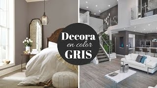 COMO DECORAR CON EL COLOR GRIS  Pabla en casa  Tips e ideas [upl. by Attevad]