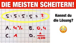 An dieser Aufgabe scheitern die meisten Du auch [upl. by Jaclyn]