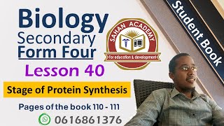 BIOLOGY FORM 4  LESSON 40  STAGES OF PROTEIN SYNTHESIS [upl. by Briana]