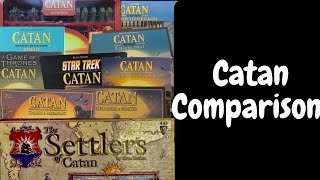 Catan Comparison Settlers of Catan Seafarers Cities and Knights Catan Jr Rivals of Catan [upl. by Orpah290]