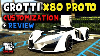 Grotti X80 Proto Customization  Review  GTA Online [upl. by Eadahc]