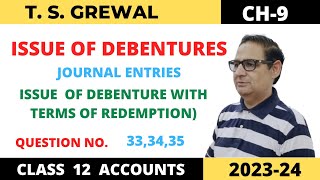 ISSUE OF DEBENTURES TSGREWAL CH9 QUE NO333435 Issue of Debentures with Terms of Redemption [upl. by Yasmeen]