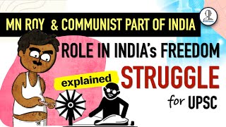 MN Roy and Communist Party of Indias Role in Freedom Struggle for UPSC [upl. by Rahas882]