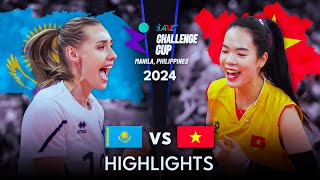 🇰🇿 KAZAKHSTAN vs VIETNAM 🇻🇳  FINAL Highlights  AVC Challenge Cup 2024 [upl. by Haerdna]