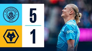 HIGHLIGHTS HAALAND HITS FOUR AS CITY POWER PAST WOLVES  Man City 5  1 Wolves  Premier League [upl. by Popper]