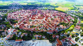 The Fortified City of Nördlingen Drone Video  The Reallife Attack on Titan City [upl. by Dicks258]