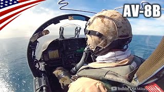 COCKPIT VIEW  AV8B Harrier IIs Amazing Vertical Takeoff amp Landing [upl. by Erminie]