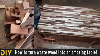 How to make a table out of scrap wood  woodworking [upl. by Clemmie937]