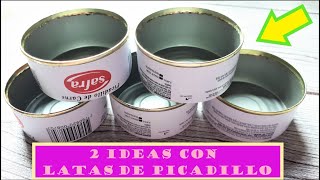 2 hogareñas ideas con Latas de picadillo antes de tirar a la basura ♻ diycraftideas hazlotumismo [upl. by Rehpinej]