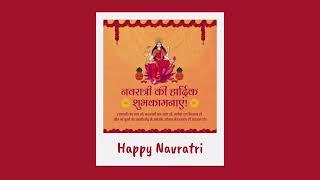 How to create Navratri poster design with Canva  Navratri Social Media Post Design 2024 [upl. by Ahsael31]