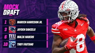 PostFree Agency Mock Draft Marvin Harrison Jr taken No 1 OVERALL  CBS Sports [upl. by Meingolda2]