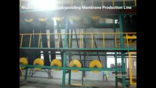 Modified Bitumen Waterproofing Membrane Production Line Asphalt Membrane Production Line [upl. by Euqitsym]