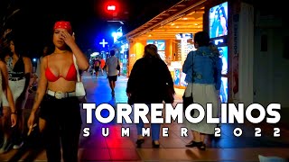 Torremolinos El Bajondillo to La Carihuela Nightlife Summer 2022 June Costa del Sol Málaga Spain 4K [upl. by Kyl234]