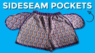 How To Sew SIDE SEAM POCKETS amp French Seam For Shorts Skirts amp Pants  sewquaint [upl. by Kokoruda]