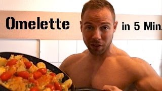 Muskelmacher Vlog 11  Omelette kochen in 5 Minuten [upl. by Firmin]