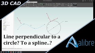 Alibre Design Tips and Tricks 3 How to make a line vertical to a circle [upl. by Anaujahs941]