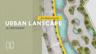 How to Render Master Plan Urban Landscape Architecture Plan in Photoshop [upl. by Jordain584]