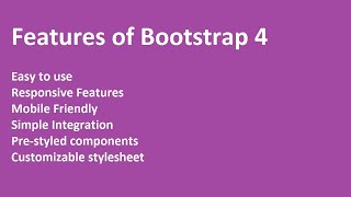 Features of bootstrap 4  Learn bootstrap in Hindi हिंदी में 2020 [upl. by Sennahoj]