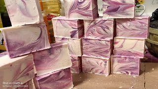 2345 Cutting Cherry Lavender Soap [upl. by Hilarius]