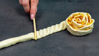 Spectacular dessert puff pastry roses with apples in 25 min [upl. by Dripps]