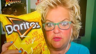 ASMR Doritos Hot Mustard Taste Testing food tastetest [upl. by Urbanna256]