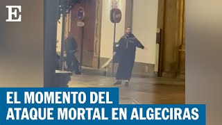 El momento del ataque mortal contra Diego Valencia en Algeciras  EL PAÍS [upl. by Avlasor]