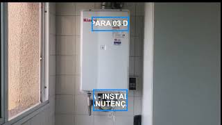 Aquecedor a gás Rinnai REU2802FEC vazão de 35 litros [upl. by Willmert]