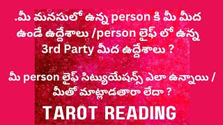 మీ person లైఫ్ సిట్యుయేషన్స్ ఎలా ఉన్నాయి మీతో మాట్లాడతారా లేదా 💞💌📞 [upl. by Nagorb59]