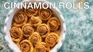 Puff Pastry Cinnamon Rolls  You Wont Believe How Quick These Are [upl. by Ayot117]