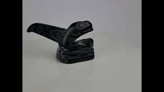 Haida Orca Sculpture in Argillite by Shaun Edgars [upl. by Ailegra344]