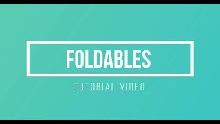 How To Make Foldables  Easy Tutorial [upl. by Patrizia770]