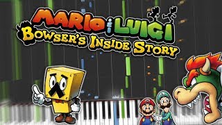 Mario amp Luigi Bowsers Inside Story Final Battle 2 Piano Duet Piano Tutorial Synthesia [upl. by Analeh]