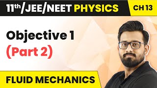 Fluid Mechanics  Objective 1 Part 2  Class 11 Physics Ch 13 HC Verma JEENEET 202425 [upl. by Arikal]