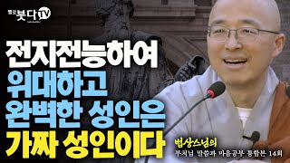 전지전능하여 위대하고 완벽한 성인은 가짜 성인이다  법상스님의 행복한 마음공부  부처님 말씀과 마음공부 통합본 14회 말씀 인생 종교 [upl. by Hinkel]