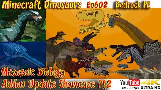 Mesozoic Biology Addon Showcase Updated 2023 Pt2 4K60FPS Minecraft Bedrock PE Dinosaurs Ep602 [upl. by Carew147]