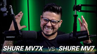 Shure MV7 Vs Shure MV7X La mejor comparativa [upl. by Isayg]