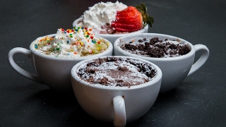 3Minute Mug Cakes 4 Ways [upl. by Sykes]