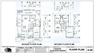 SHEET A02  GROUND FLOOR PLAN amp SECOND FLOOR PLAN [upl. by Lanny590]