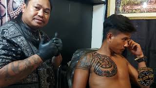 POLYNESIAN TATTOO  MODERN LAKES TATTOO SHOP  JOEL PANGANIBAN [upl. by Halsy]