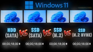 Windows 11 HDD vs SSD vs M2 vs NVMe Boot Time Comparison [upl. by Bumgardner]