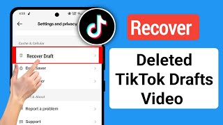 How to Recover Deleted Draft Videos in TikTok Update 2024  Recover Deleted Draft Videos On TikTok [upl. by Iatnahs]