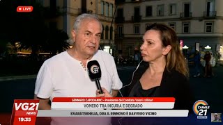 Napoli emergenza spazzatura al Vomero Il servizio nel VG di Canale 21 [upl. by Adleme]