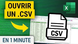 Ouvrir un CSV avec Excel [upl. by Atinreb]