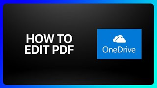 How To Edit Pdf In OneDrive Tutorial [upl. by Sula]