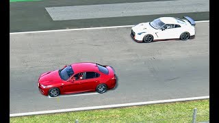 Alfa Romeo Giulia Quadrifoglio vs Nissan GTR Nismo [upl. by Orabla]