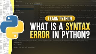 What Is A Syntax Error In Python [upl. by Errised435]