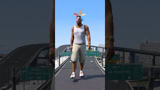 Giant Franklin Become Normal Size gta5 shortsfeed shorts [upl. by Cirdec]