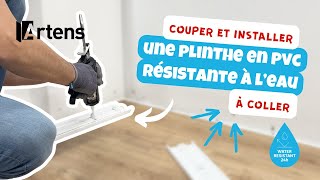 🛠 TUTO  Couper et poser une plinthe PVC à coller résistante à leau en salle de bain Artens en 2024 [upl. by Iggy]